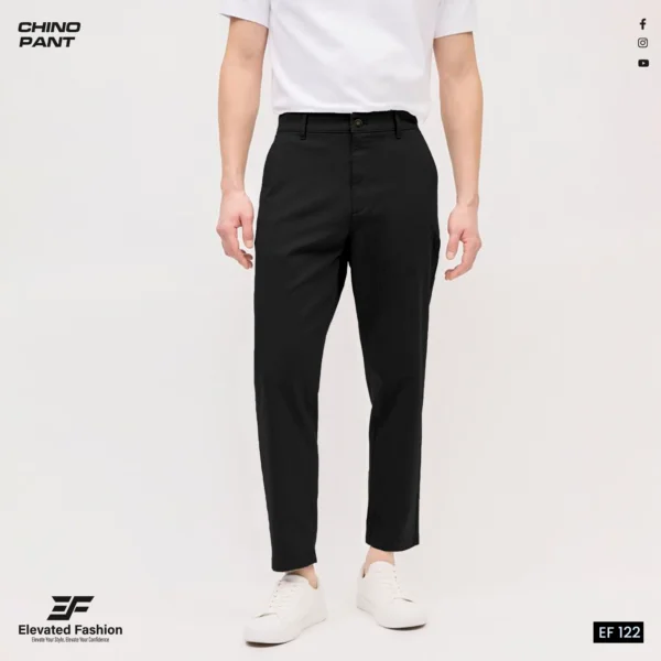 Elevated Fashion Gabardine Pant - (Black) - EF122