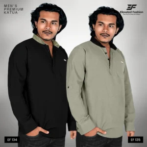 Double Premium Quality Katua- (Black & Deep Olive) - EF134/135
