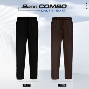 Double Cotton Trouser Combo - (Black & Coffee) - EF127/130