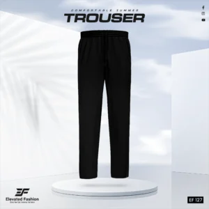 Premium Cotton Trouser- (Black) - EF127