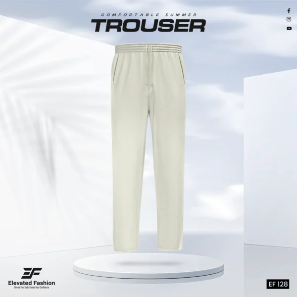 Premium Cotton Trouser- (Cream) - EF128