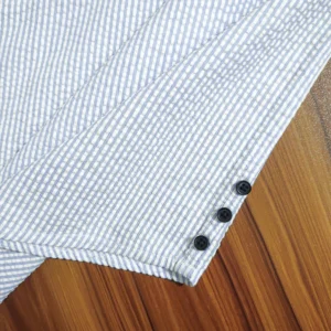 Double Premium Quality Katua- (White Stripe & Deep Olive) - EF133/135 - Image 4